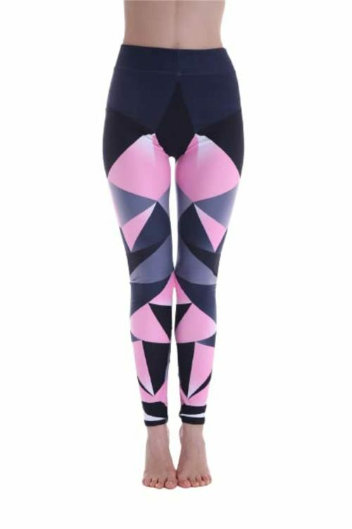 Yoga Bazar Yoga Pants Leggings Workout Pants with Side Pockets/Stretchable Tights/Highwaist Sports Fitness Yoga Track Pants for Women & Girls (S, Piramid print)