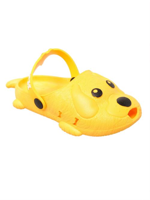 Yellow Bee Puppy Pattern Clogs for Boys- Yellow