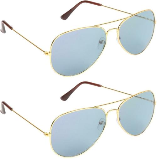 PEKUNIARY Full Rim UV Protection Aviator Sunglasses For Men & Women