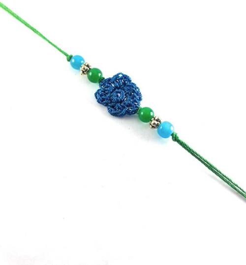 Buy Prapti Handicrafts Multicolor Crochet silk thread Rakhi Online at