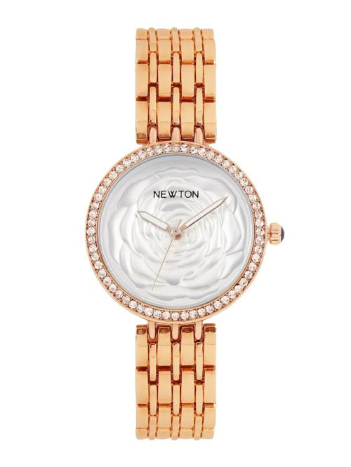 Newton Analog White Dial With Rose Gold Strap Watch For Women WPRG106