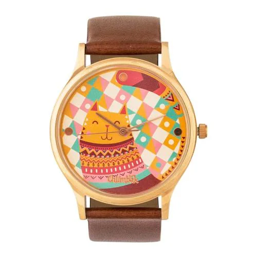 Buy Chumbak Analog Multicolor Dial Brown Strap Watch For Women Online