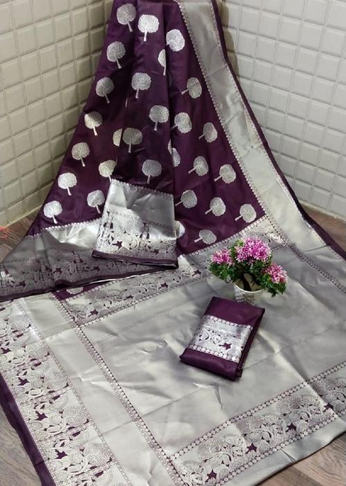 PANETAR Fancy Wedding Jacquard Saree For Bridal