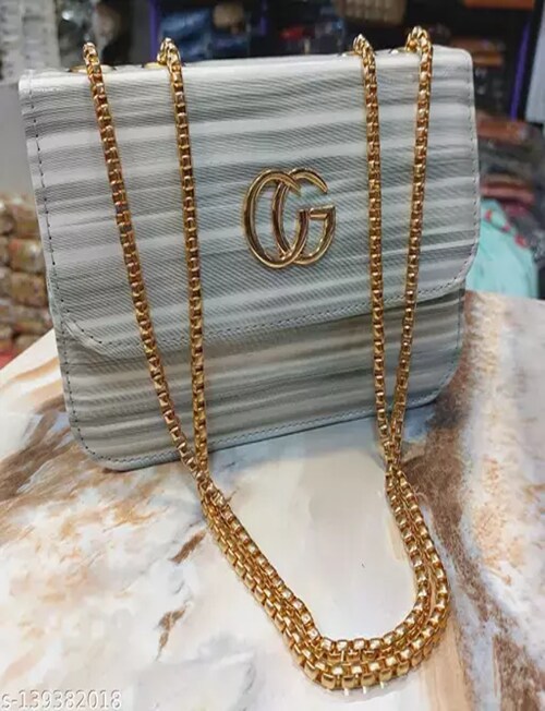 G GLAMORA best heavy quality danda sling bag for women n girls in croc with heavy and long chain