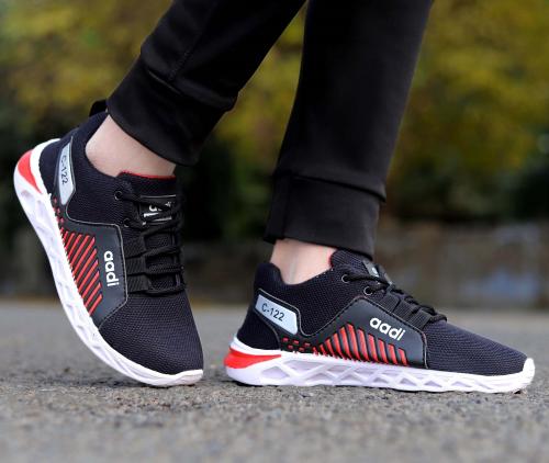 aadi black casual shoes