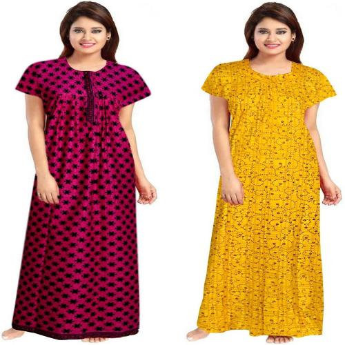 Sajao Creation Women Nighty Set (Multicolor)