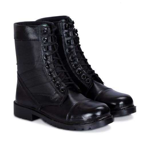 Para Top Genuine Leather LACE-UP COMBAT ARMY/POLICE BOOTS FOR MEN & Women (Black)