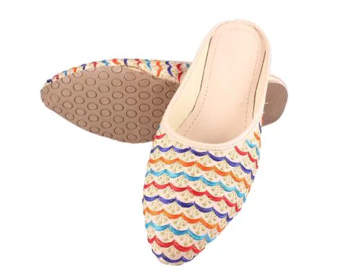 ZadZed Girls Stylish Designer Jaipuri Rajasthani Mojari Bellies Slip On For Women