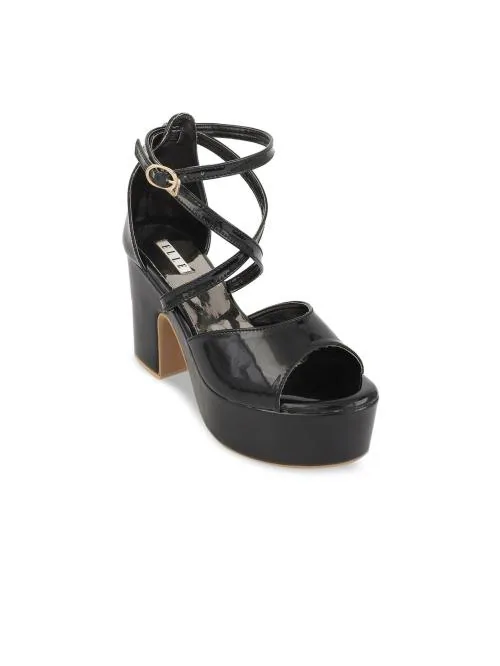 Elle Black Platform Heels