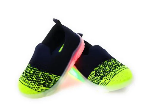 Coolz Kids Unisex Casual Knitted Shoes with LED Light LED-2 for 9-24 Months Boys and Girls