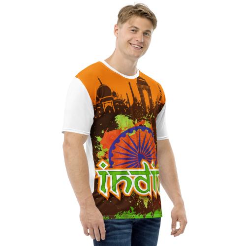 CLOTHINK HUBBoy's Half Sleeve India Tri Color Printed Round Neck T-Shirt Independence Day & Republic Day T-shirt