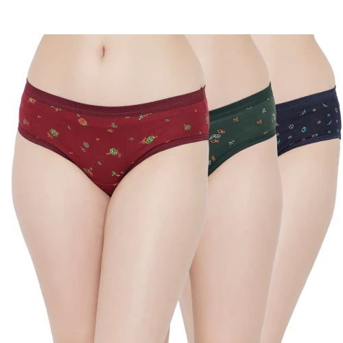 Buy Bleeding Heart 100% Cotton Outer Elastic Panties for women pack of 3  (Maroon, Green & Dark Blue) Online at Best Prices in India - JioMart.