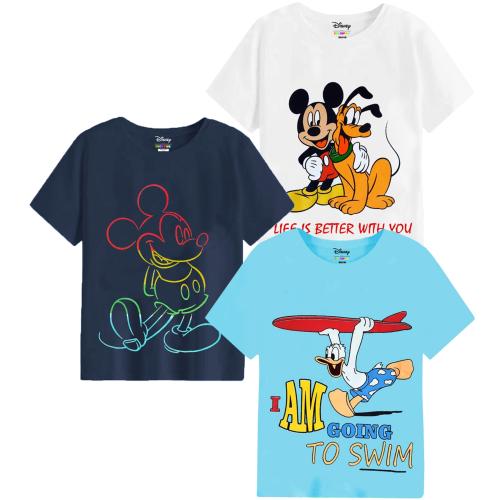 KUCHIPOO Boys Regular Fit Cotton T-Shirts Disney-TSHRT-374, Multi-Colored | Boys Tshirt | Kids Wear | T shirt for Kids | T shirt for boys | Boys t tshirts