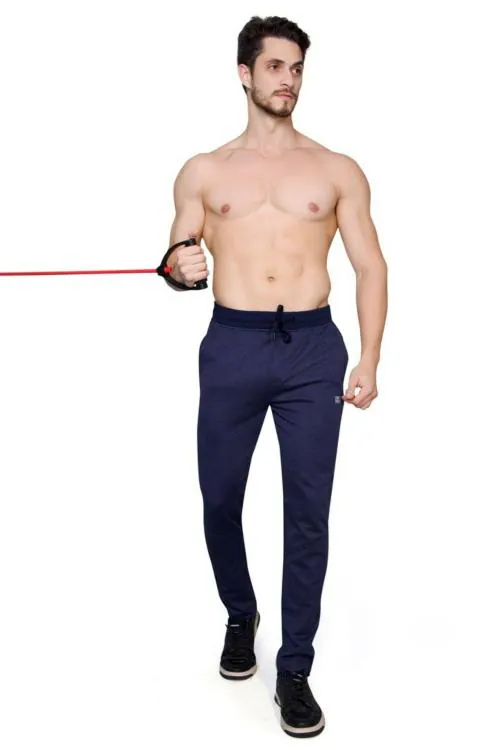 Safayer Classy Longer track Pants for men-Blue
