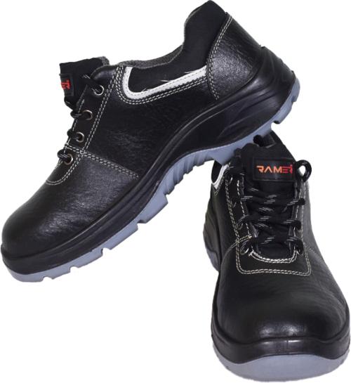 Ramer Steel Toe Grain Leather Safety Shoe (Black, S1, Size 9)