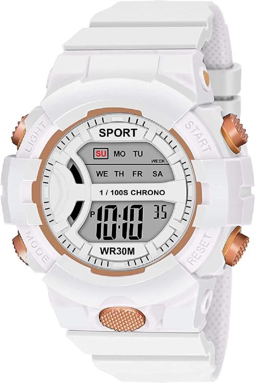 Selloria white Digital white Strap Watch For Boys