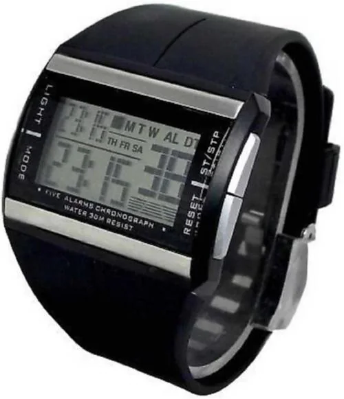Noman Digital Black Dial Black Strap Watch For Men And Women
