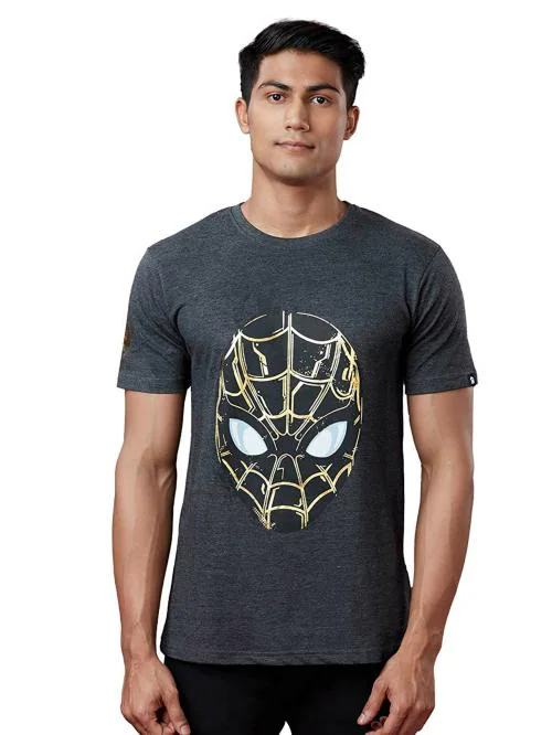 The Souled Store Men Black Printed Cotton T-Shirts