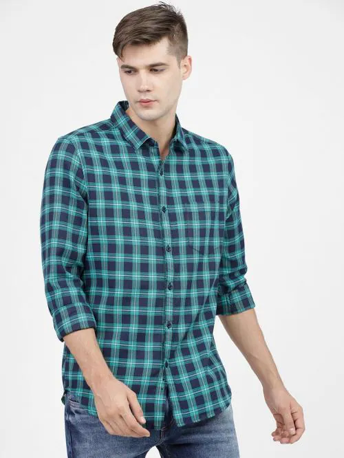 KETCH Men Slim Fit Buffalo Checked Casual Shirt