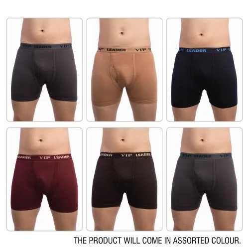 VIP Leader Men's Assorted Cotton Super Pack of 6 Trunk