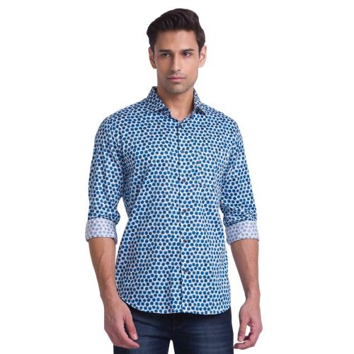 Park Avenue Men Medium Blue Casual Shirt