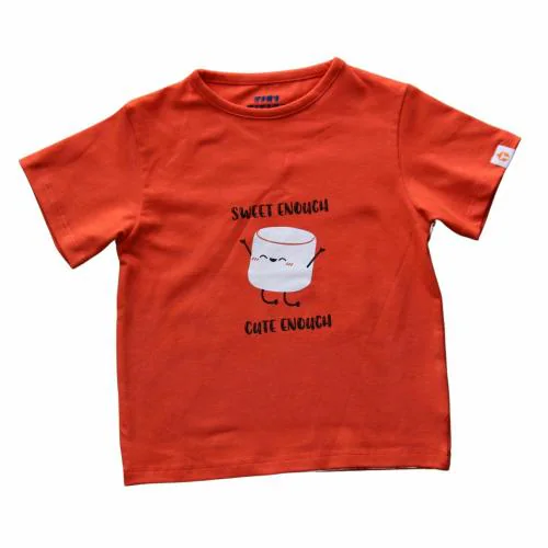 Tiny Titans Boys Cotton Marshmellow Printed Red Colour Half Sleeve T-Shirt (3-4 Years)