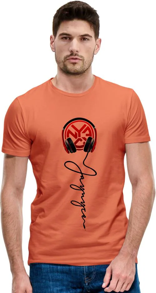 FALANA Printed Men Orange T-Shirt ()