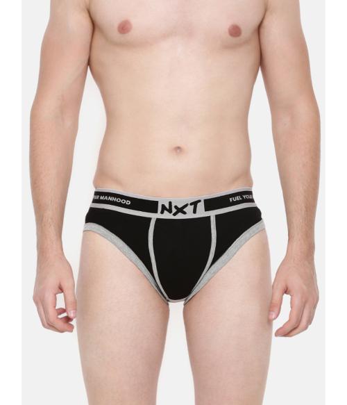 FORCE NXT Men's Assorted Self Design 100% Cotton Briefs