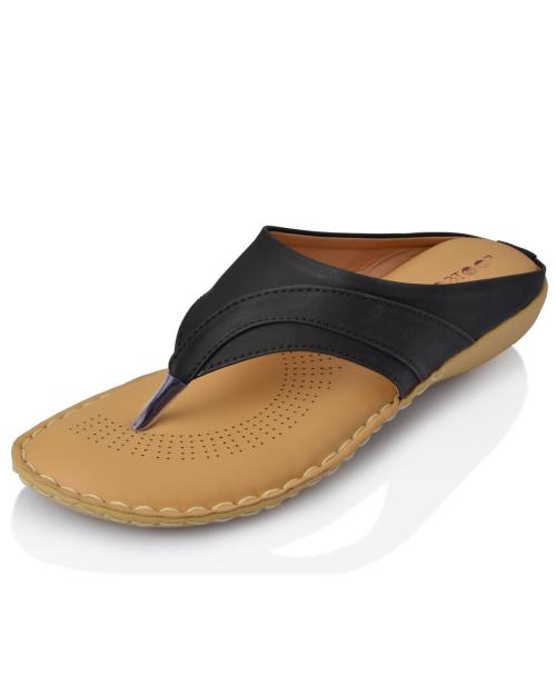 Footsoul Women's Jasper Fashion Slipper's (Black) (FSL-205-10)