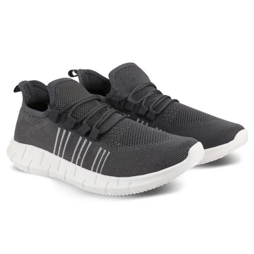 SFR STRIKER 02 Sports | Casual Lace up Running Training Gym Lightweight Grey Shoes for Men's