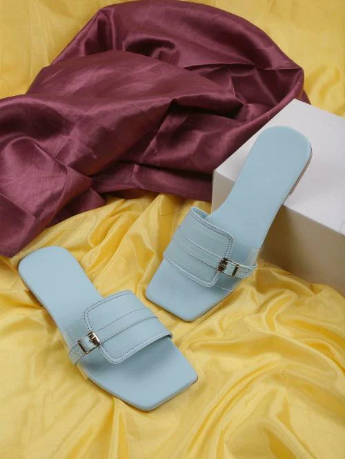 CLOSHO Blue Flats for Women