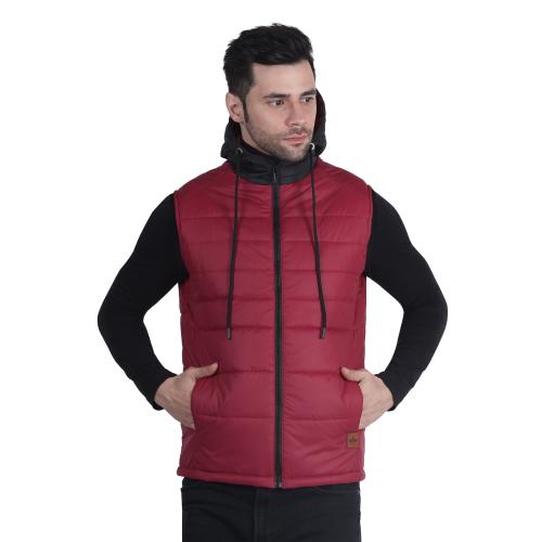 Barcelona Men Solid Colour Maroon Jacket