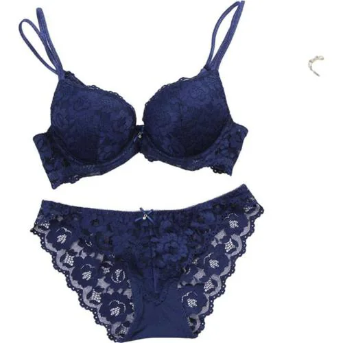 ZXS STYLE Women's Gorgeous Honeymoon Push up Bra Panty Bridal Set.