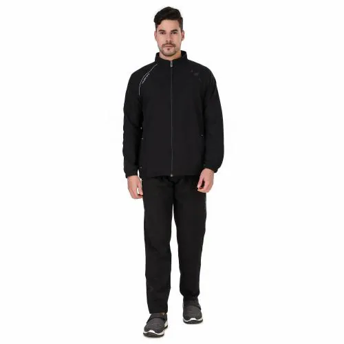 EdenSports Men's Tracksuit Athletic Full Zip Casual Sports Jogging Gym Sweatsuit(Black,Size-L)