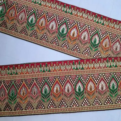 VARNI LACE BORDER 3 inch size & 9 Mtr Length Multicolor Designer Lace for Saree