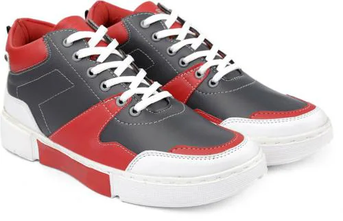 Global Rich Men Lace-Up Casual Shoes (Grey)