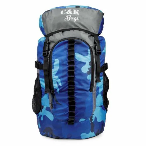Chris and kate Blue Army Military Print Hiking And Trekking Rucksack Backpack 45L