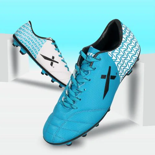Vector X Ultra Football Shoes for Boys & Girls (White, Sky)