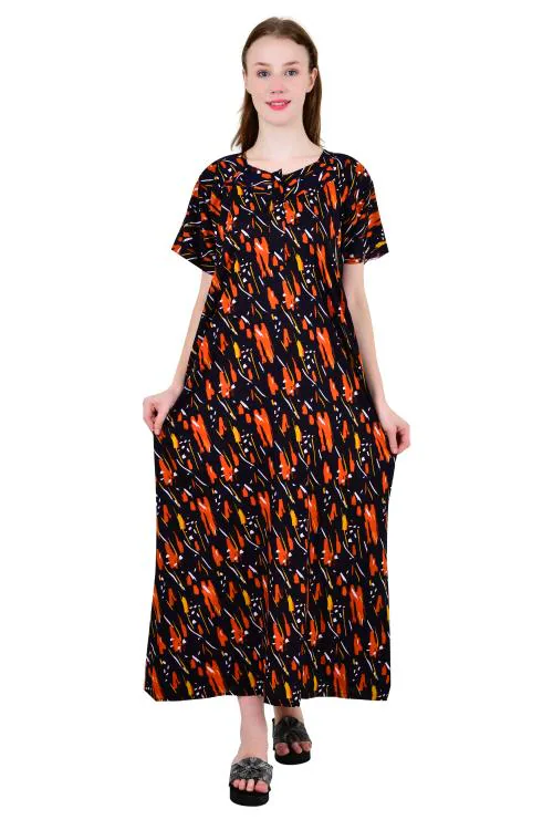 SDGP Women's Cotton Printed Nighty / Night Wear/ Super Soft Sleepwear Nighty/Maxi/Nightgown-54