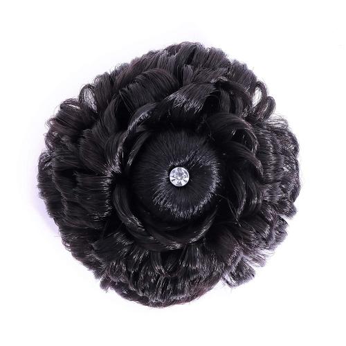 Buy Navmav Black Synthetic Bridal Hair Bun Extension Artificial Juda