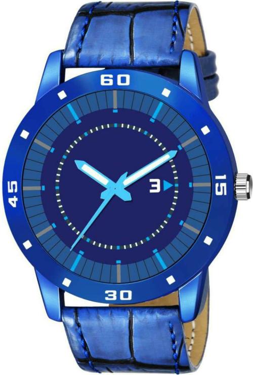 Bolun Analog Blue Dial Blue Strap Watch For Men