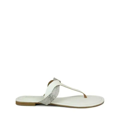 Inc.5 White T-Strap Sandals