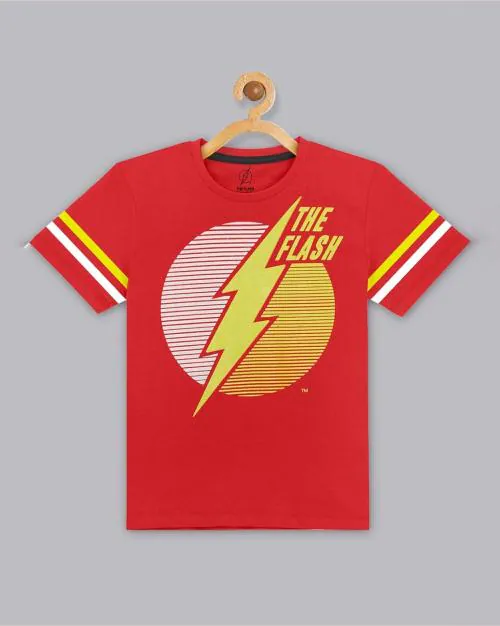 Kidsville Boys Flash Printed Red Tshirt
