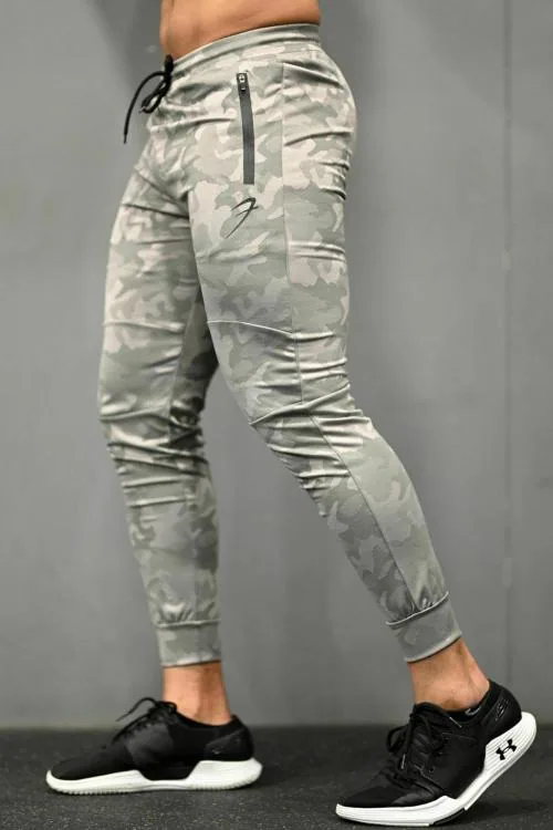 Fuaark Camo Sports and Gym Jogger track pants lower for Men (Light Grey)