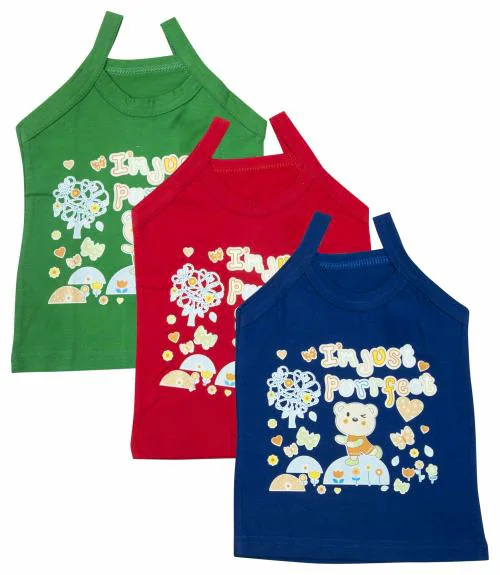 Dowin Girl's Cotton Slip (Pack of 3) (Dori_Vest_Dark_55CM)