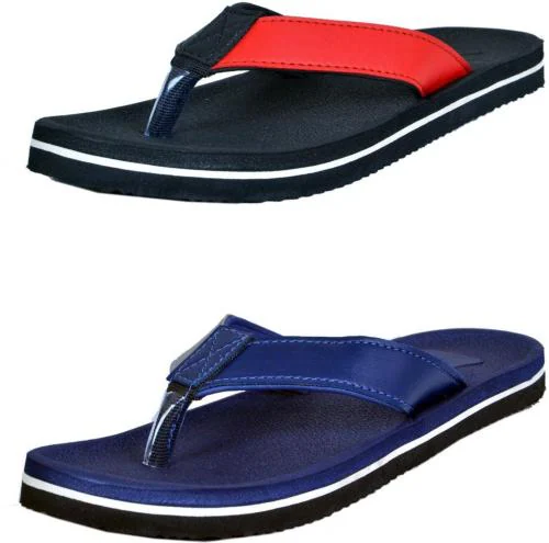 Crazy Bunny Men Multicolor Flip-Flops - 6 (Pair Of 2)