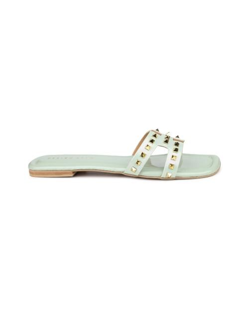 Design Crew Green Flat Sandals