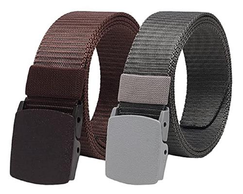 Caddim Man Army Tactical Automatic Buckle Nylon Survival Strap Belt for Man and Woman (pack of 2)