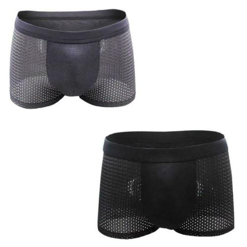 Asjar Men Multicolor Mesh Breathable pack of 2 Boxers, Large