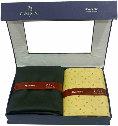 Siyaram's Men Multicolor19 Printed Cotton Shirt & Trouser Fabric